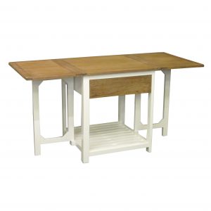 Flap Top Table with Base and Drawer